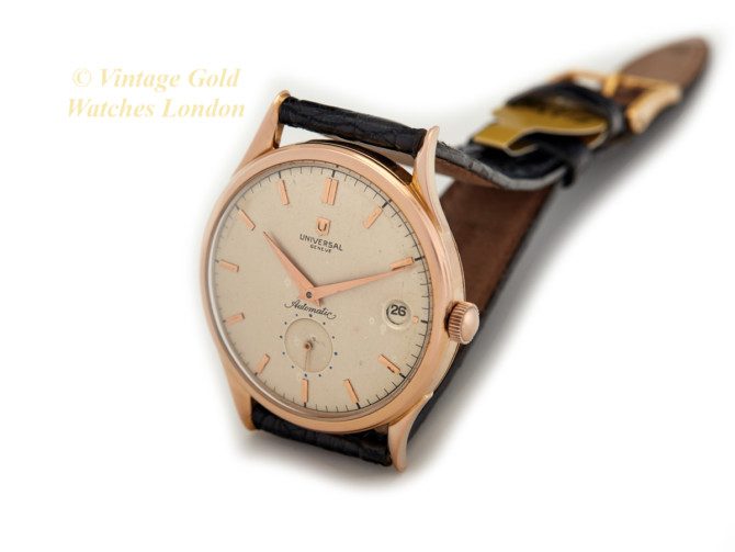 Universal Geneve Cal.138C Bumper Automatic, 18ct Pink Gold, 1953 Oversize 37.5mm (11)