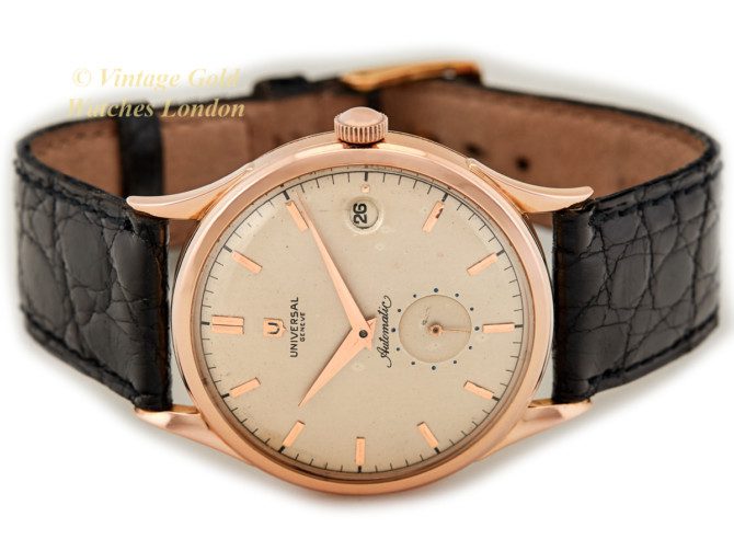 Universal Geneve Cal.138C Bumper Automatic, 18ct Pink Gold, 1953 Oversize 37.5mm (13)