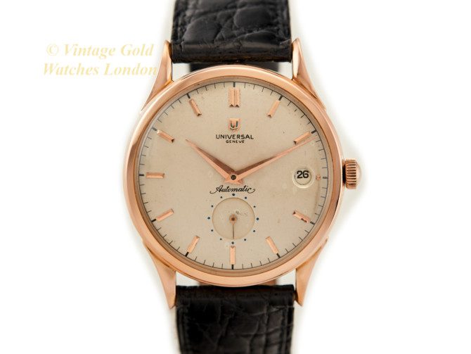 Universal Geneve Cal.138C Bumper Automatic, 18ct Pink Gold, 1953 Oversize 37.5mm (7)
