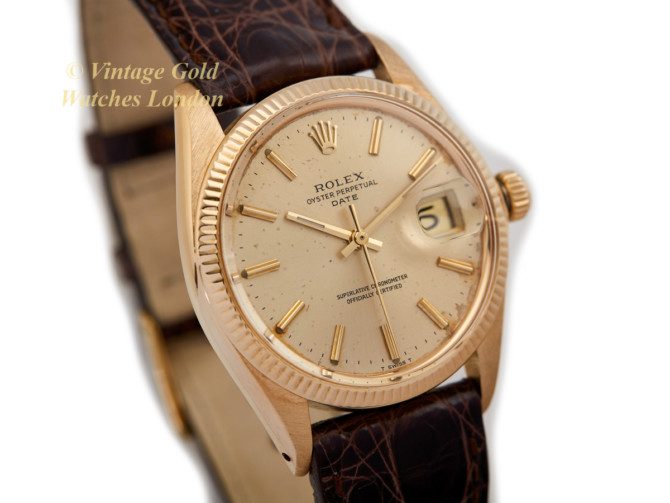 Rolex Oyster Perpetual Date 18ct 1972 Original Unrestored Dial (18)