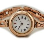 Ladies Porcelain Dial 9ct Pink Gold Cocktail Watch 1909 mobile navigation (2)