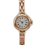 Ladies Porcelain Dial 9ct Pink Gold Cocktail Watch 1909 mobile navigation (8)