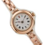 Ladies Porcelain Dial 9ct Pink Gold Cocktail Watch 1909 mobile navigation (6)