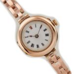 Ladies Porcelain Dial 9ct Pink Gold Cocktail Watch 1909 mobile navigation (7)