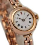 Ladies Porcelain Dial 9ct Pink Gold Cocktail Watch 1909 mobile navigation (12)