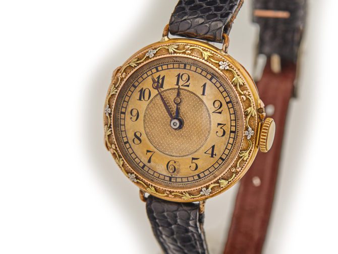 Breguet 18ct Pink Gold ‘Trois Couleurs’, Gold Guilloche Dial, c1910 (7)