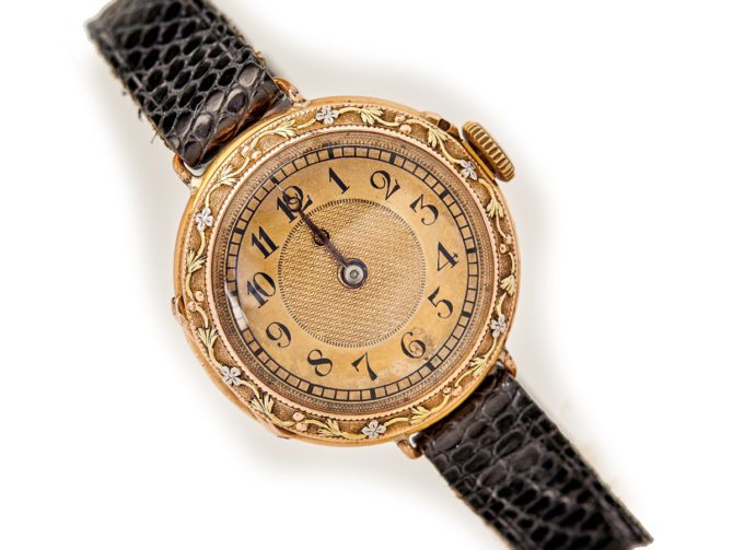 Breguet 18ct Pink Gold ‘Trois Couleurs’, Gold Guilloche Dial, c1910 (10)