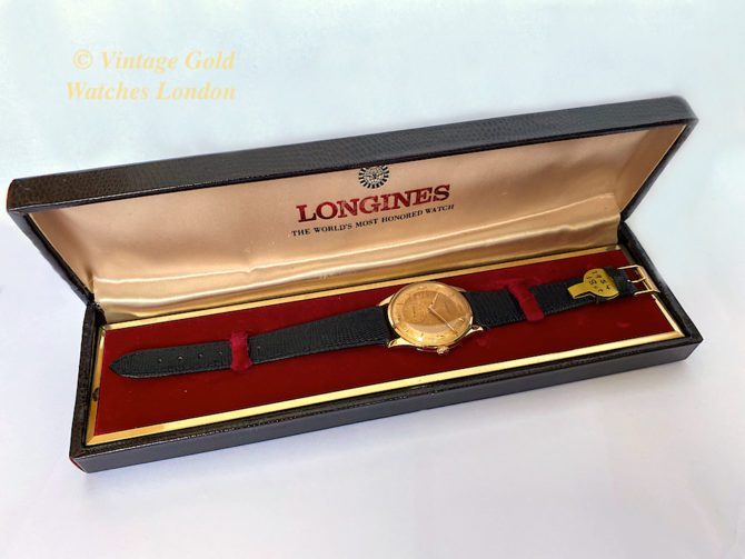 Longines Cal.27 18ct 1954 Original Two-Tone Unrestored Dial, 36mm (40)