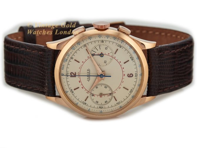 Jaeger-LeCoultre 18ct Pink Gold Chronograph c1955 38mm (7)