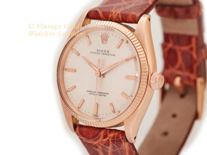 Rolex Oyster Perpetual Model Ref.1005 18ct Pink Gold 1957 (5)