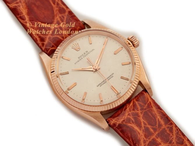Rolex Oyster Perpetual Model Ref.1005 18ct Pink Gold 1957 (8)