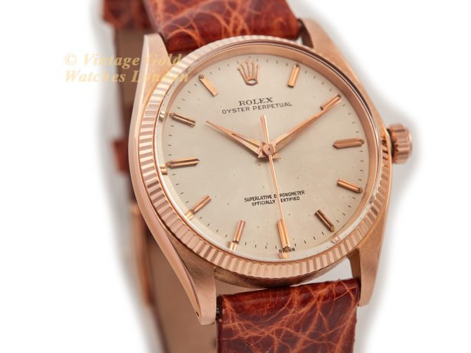 Rolex Oyster Perpetual Model Ref.1005 18ct Pink Gold 1957 (2)