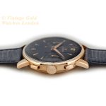 Lemania (Omega), Cal.15TL Black Dial Chronograph 18ct Pink Gold c1948 40mm mobile navigation (9)