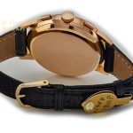 Lemania (Omega), Cal.15TL Black Dial Chronograph 18ct Pink Gold c1948 40mm mobile navigation (11)