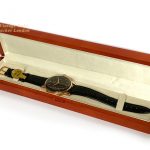 Lemania (Omega), Cal.15TL Black Dial Chronograph 18ct Pink Gold c1948 40mm mobile navigation (13)