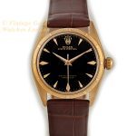 Ladies Rolex Oyster Perpetual 18ct 1955/6 Black Hearts & Arrows Dial mobile navigation (4)