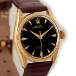 Ladies Rolex Oyster Perpetual 18ct 1955/6 Black Hearts & Arrows Dial mobile navigation (3)