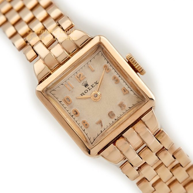 Ladies Rolex ‘Cioccolatone’ 9ct, On Original Rolex Bracelet 1952 (8)