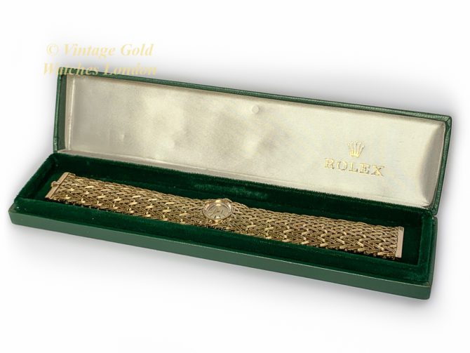 Ladies Rolex Precision Cocktail Watch 9ct 1966 on Original 9ct Bracelet (42)