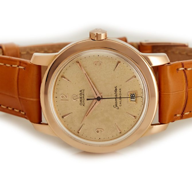 Omega Seamaster Calendar Cal.355 Bumper Automatic 18ct Pink Gold 1954 – Original Dial (3)