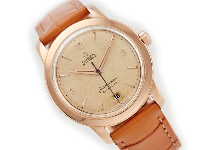 Omega Seamaster Calendar Cal.355 Bumper Automatic 18ct Pink Gold 1954 – Original Dial (8)