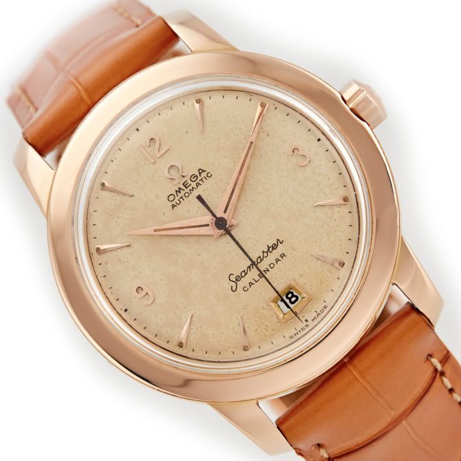 Omega Seamaster Calendar Cal.355 Bumper Automatic 18ct Pink Gold 1954 – Original Dial (9)