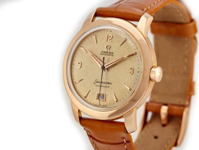 Omega Seamaster Calendar Cal.355 Bumper Automatic 18ct Pink Gold 1954 – Original Dial (11)