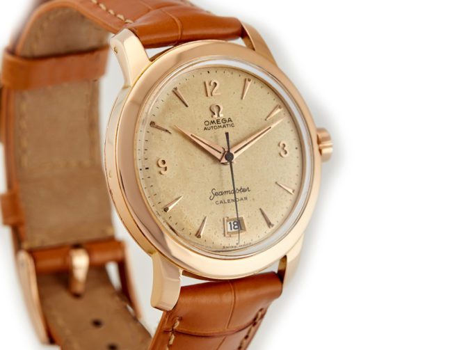 Omega Seamaster Calendar Cal.355 Bumper Automatic 18ct Pink Gold 1954 – Original Dial (12)