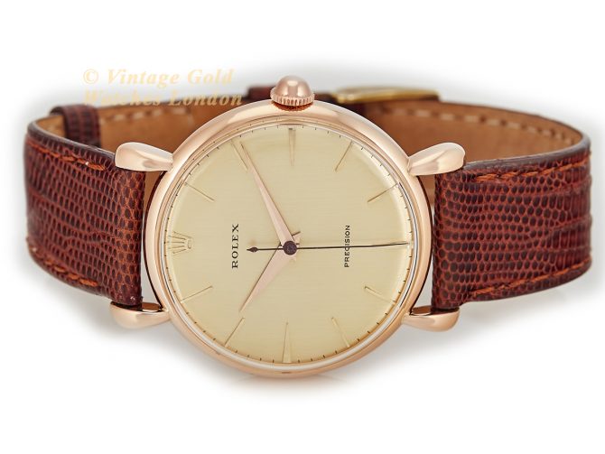 Rolex Precision Cal.710 18ct Pink Gold 1948 34mm (7)