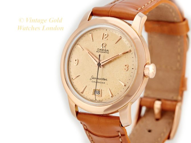 Omega Seamaster Calendar Cal.355 Bumper Automatic 18ct Pink Gold 1954 – Original Dial (24)