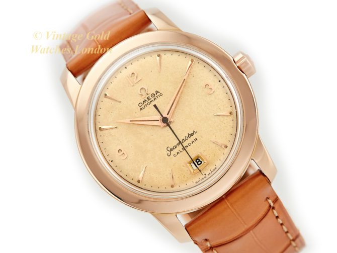 Omega Seamaster Calendar Cal.355 Bumper Automatic 18ct Pink Gold 1954 – Original Dial (16)