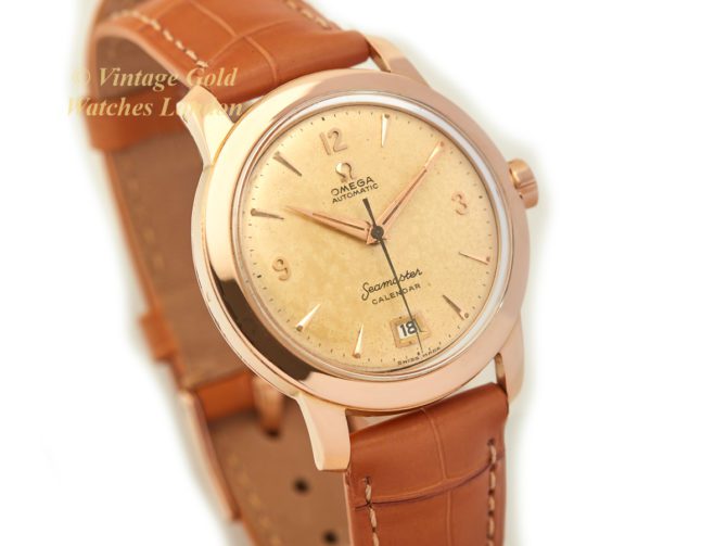 Omega Seamaster Calendar Cal.355 Bumper Automatic 18ct Pink Gold 1954 – Original Dial (18)