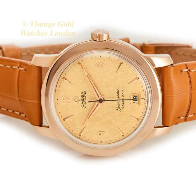 Omega Seamaster Calendar Cal.355 Bumper Automatic 18ct Pink Gold 1954 – Original Dial (44)