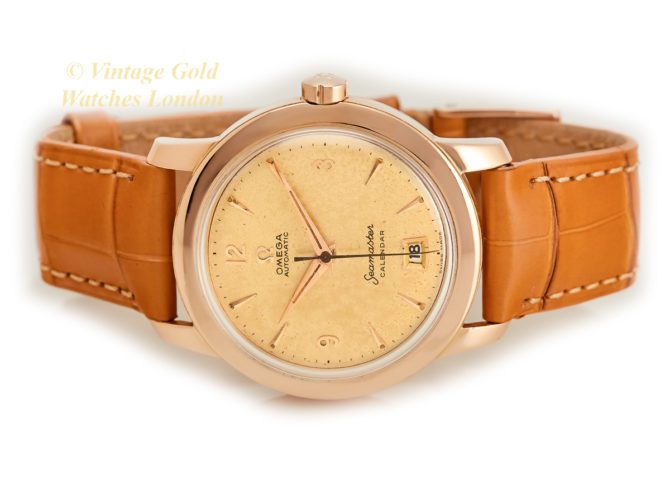 Omega Seamaster Calendar Cal.355 Bumper Automatic 18ct Pink Gold 1954 – Original Dial (28)