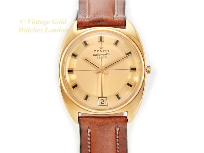 Zenith Cal.2562PC Hi-Beat 28,800 Automatic 18ct Gold Tonneau c1975 (23)