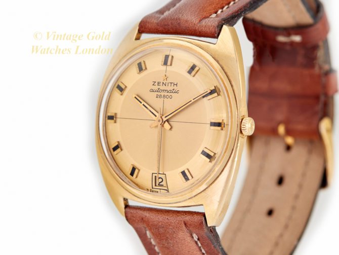 Zenith Cal.2562PC Hi-Beat 28,800 Automatic 18ct Gold Tonneau c1975 (25)