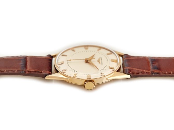 Longines Cal.23ZS 14ct 1955 Guilloche Dial (3)