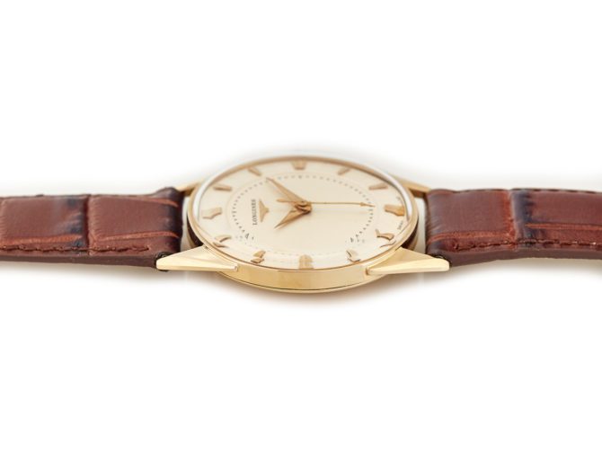 Longines Cal.23ZS 14ct 1955 Guilloche Dial (4)