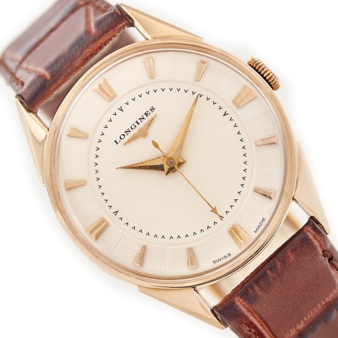 Longines Cal.23ZS 14ct 1955 Guilloche Dial (8)