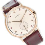 Movado Cal.470 18ct Pink Gold, Ruby Studded Dial, c1958 mobile navigation (15)