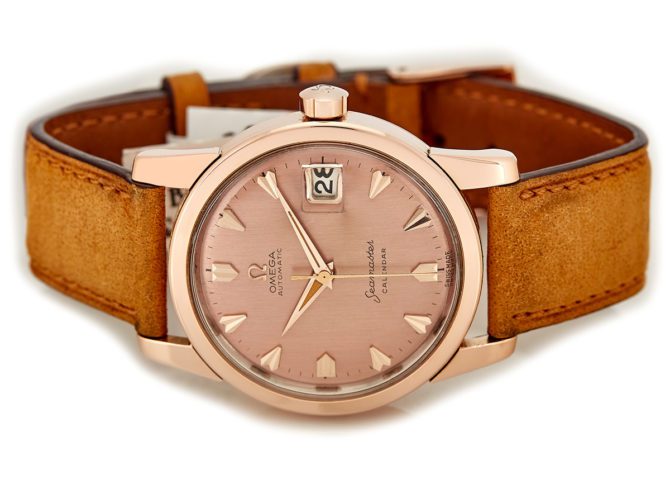 Omega Seamaster Calendar Cal.503 18ct Pink Gold 1957 (4)