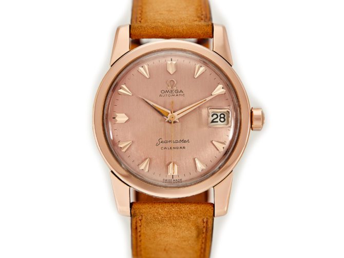 Omega Seamaster Calendar Cal.503 18ct Pink Gold 1957 (7)