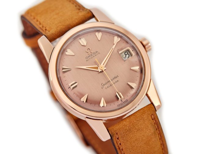 Omega Seamaster Calendar Cal.503 18ct Pink Gold 1957 (12)