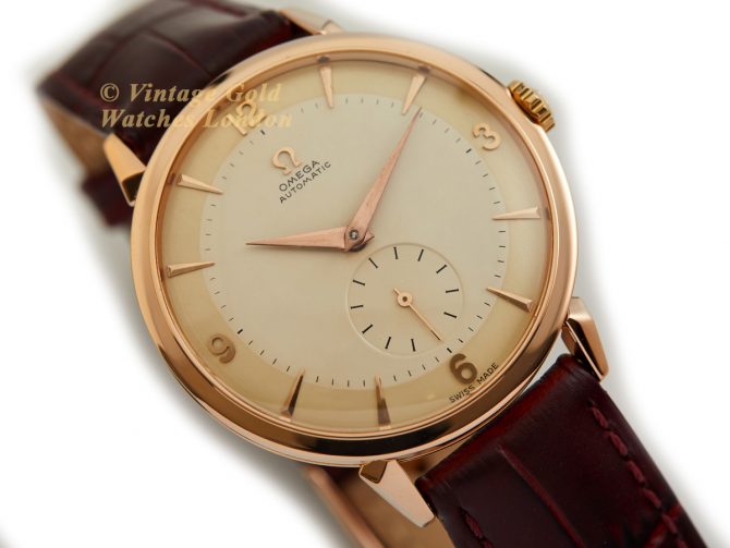 Omega Cal.491 Automatic 18ct Pink Gold 1955 37.5mm Two Tone Dial (2)