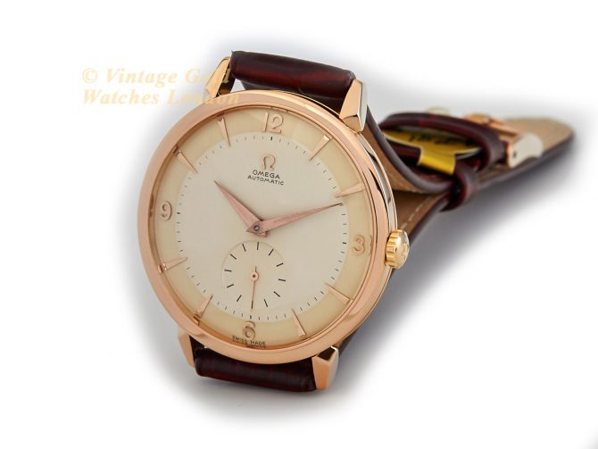 Omega Cal.491 Automatic 18ct Pink Gold 1955 37.5mm Two Tone Dial (6)