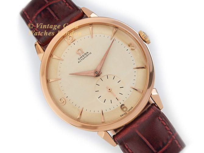 Omega Cal.491 Automatic 18ct Pink Gold 1955 37.5mm Two Tone Dial (1)