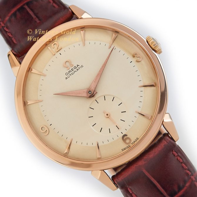 Omega Cal.491 Automatic 18ct Pink Gold 1955 37.5mm Two Tone Dial (15)