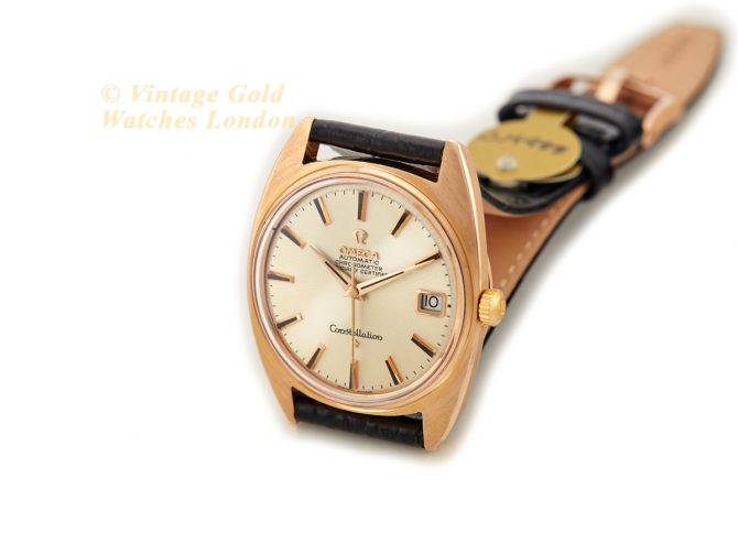 Omega Constellation Tonneau 18ct Pink Gold 1968 (6)