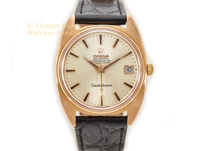 Omega Constellation Tonneau 18ct Pink Gold 1968 (4)