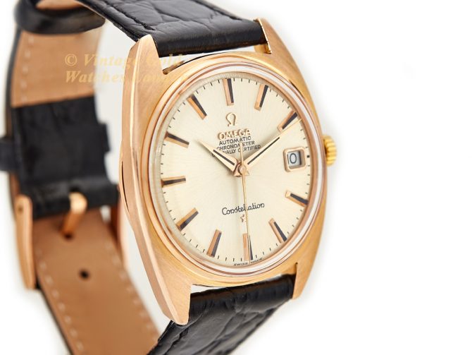 Omega Constellation Tonneau 18ct Pink Gold 1968 (3)